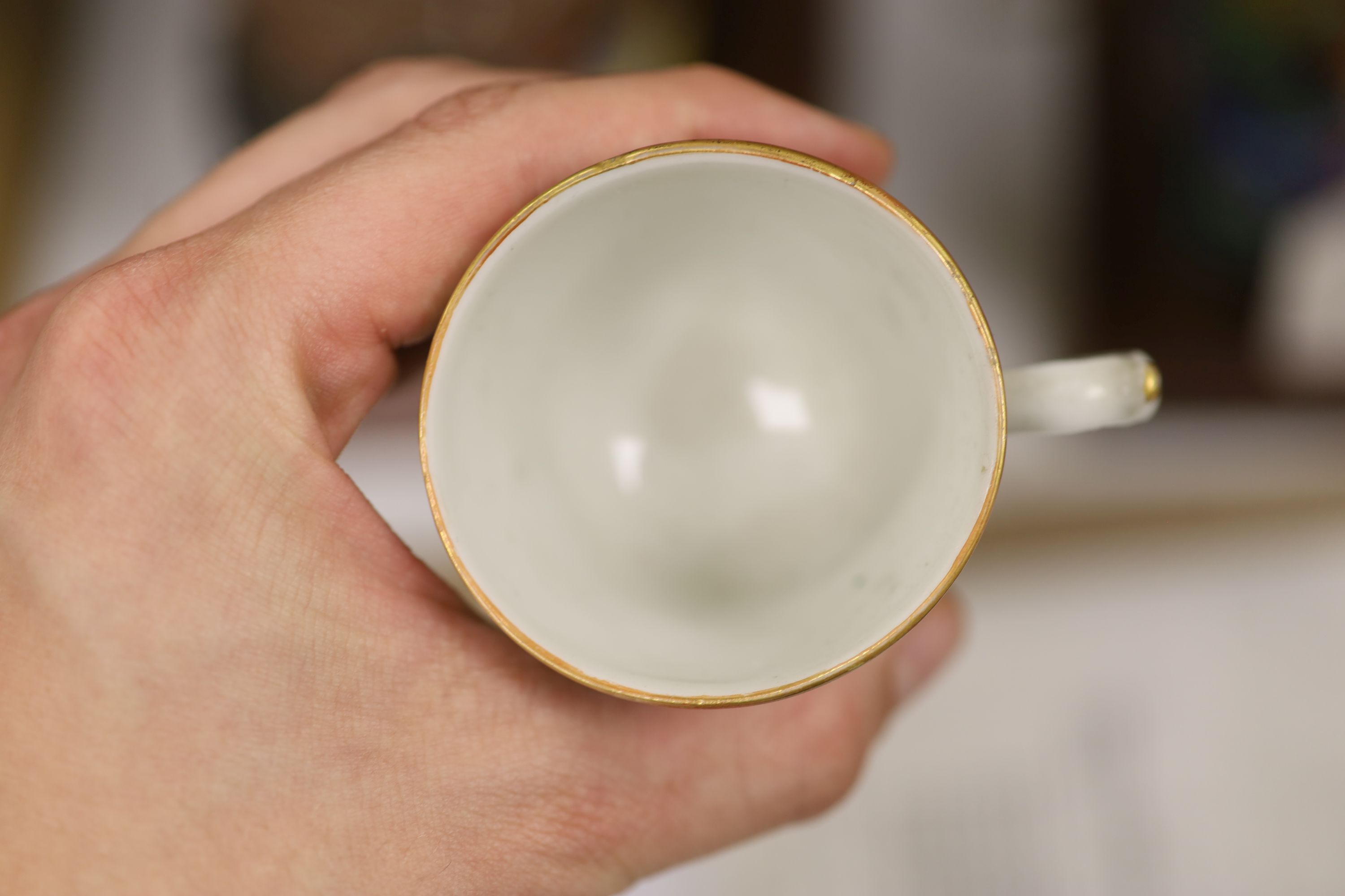 A 19th century Chinese famille rose five piece porcelain tea set